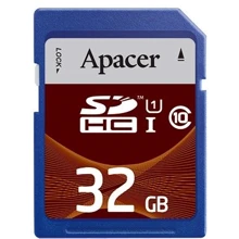 Карта пам'яті Apacer 32GB SDHC Class 10 UHS-I U1 (AP32GSDHC10U1-R): Тип карти SDHC