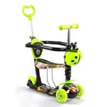Самокат Best Scooter с защитным бампером зеленый (S 1453): Количество колес 3