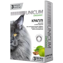 Капли от блох и клещей Unicum Organic для котов на натуральной основе 3 капсулы (UN-025): Тип Капли