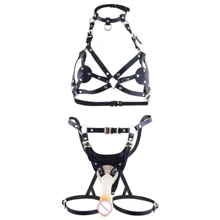 Збруя зі страпоном LOCKINK SEVANDA Queen Sheba Set with Golden Dildo: Виробник LOCKINK