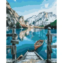 Картина за номерами Brushme Човен біля озера Браєс 40x50 см (BS29450): Виробник Brushme