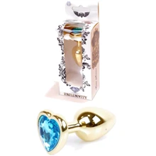 Анальна пробка із кристалом BOSS of TOYS Boss Series - Jewellery Gold Heart PLUG Light Blue S, BS6400040: Для кого унісекс