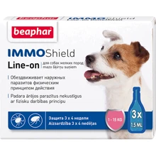 Капли от блох и клещей Beaphar IMMO Shield Line-on для собак весом 1-15 кг 3 пипетки (13582): Тип Капли