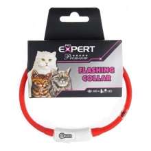 Ошейник для котов Expert светящейся LED USB силикон Красный 1х 35 см (518.01): undefined undefined