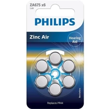 Philips ZA675 bat(1.4B) Zinc Air 6шт (ZA675B6A/00): undefined undefined