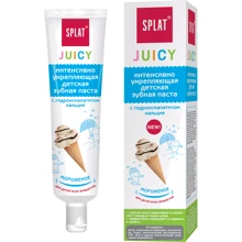 SPLAT Juicy Зубная паста детская Мороженое 35 ml: Назначение Укрепление эмали, Для молочных зубов, Очищение