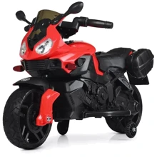 Детский электромотоцикл 2 колесный Bambi Racer красный (M 4080EL-3): Вид мотоцикл