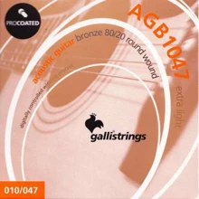Струна для гитар Струны для акустической гитары Galli PROcoated AGB1047-12 (12-47) 12-Strings Light: Тип Комплект струн