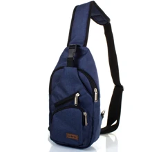 Мужская сумка-слинг DNK Leather синяя (DNK-JOKER-2-BAG-2): Пол Мужской