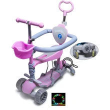Самокат Scale Sports Smart 5 в 1 Full Рожевий (932824223): Кількість коліс 4