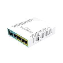 Маршрутизатор Wi-Fi Mikrotik hEX PoE (RB960PGS): Інтерфейс підключення (LAN-порт) (5) 10/100/1000 Ethernet; (1) SFP