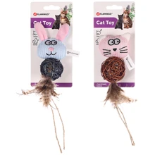 Игрушка для котов Flamingo Chayenne Rabbit Cat с колокольчиком и кошачьей мятой 27 см (59123): Производитель Flamingo