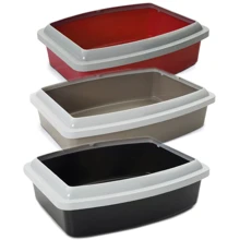 Туалет Savic Oval Tray + Rim для котів з бортом 46x43.5x14.5 см (0209): Вид відкритий