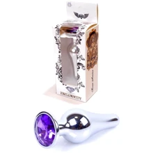 Анальна пробка із кристалом BOSS of TOYS Boss Series - Jewellery Silver BUTT PLUG Purple, BS6400079: Для кого унісекс