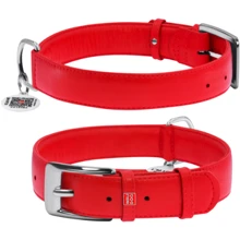 Ошейник WAUDOG Glamour без украшений красный 35 мм 46-60 см с QR паспортом (33223): Производитель WAUDOG