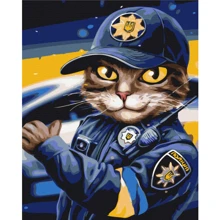 Картина по номерам Brushme Полицейский кот ©Марианна Пащук 40х50 см (BS53237): Производитель Brushme