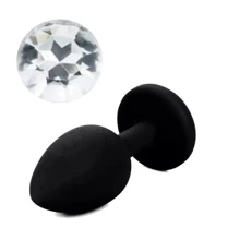 Силіконова анальна пробка з кристалом Silicon Black 11 (розмір S), SKN-SIL-BLACK 11: Для кого унісекс