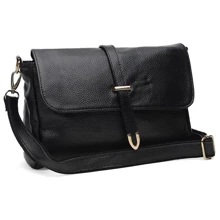 Женская сумка через плечо Borsa Leather черная (K10306-black): Пол Женский