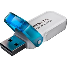 USB-флешка ADATA 64GB AUV 240 USB 2.0 White (AUV240-64G-RWH): Стандарт USB USB 2.0