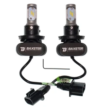 LED лампа Baxster S1 H13 5000K 4000Lm (2 шт): Головной свет Противотуманная, Дальний свет, Ближний свет