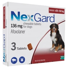 Таблетки от блох и клещей Merial NexGard для собак весом 25-50 кг XL 1 уп. 3 шт. инсектоакарицид (3661103042907): Тип Таблетки