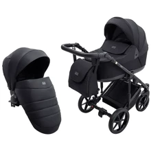 Коляска 2 в 1 Adamex Locco Lux TK-53 черный (681025): Тип коляски Универсальная коляска (2-в-1)