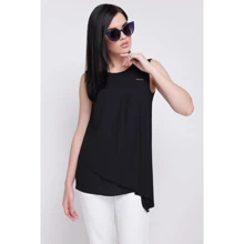 Блуза FashionUp BZ-1625A 48 черная без рукава: Сезон Лето