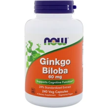 NOW Foods Ginkgo Biloba 60 mg Veg Capsules 240 veg caps: Форма выпуска Капсулы