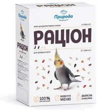 Корм Природа Рацион для средних попугаев 1.5 кг (PR740081): Вид корма Обычный