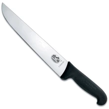 Кухонний ніж Victorinox Fibrox Butcher 18см з черн. ручкою (5.5203.18): Лезо нержавіюча сталь