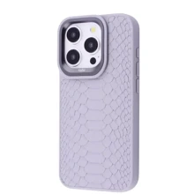 Чехол для iPhone Kajsa Snake Pattern Light Gray for iPhone 15 Pro: Цвет серый