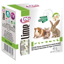 Минеральный камень Lolopets для грызунов попкорн 40 г (LO-71060): Вид Камень