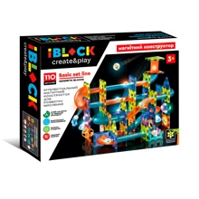 Конструктор магнитный IBLOCK PL-921-256 110 деталей наклейки для изучения профессий в комплекте: Количество деталей, шт. 110