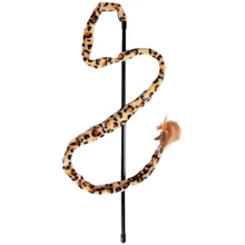 Іграшка для котів Flamingo Leopard Fishing Rod вудка з пір'ям і дзвіночком 50 см: undefined undefined