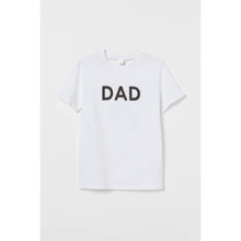 Футболка H&M 7219309 L белая с принтом: Вид Футболки