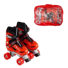 Раздвижные ролики квады Best Roller колеса PVC 5490-XS (27-30) Красные: Цвет красный