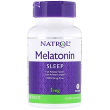 Natrol Melatonin, 1 mg, 90 Tablets (NTL-00465): Форма выпуска Таблетки