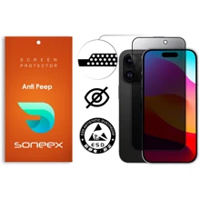 Защитное стекло для iPhone Soneex Tempered Glass Pro Privacy Black for iPhone 15 Pro: Тип защиты экрана на экран