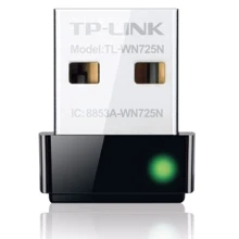 Адаптер Wi-Fi TP-LINK TL-WN725N: Максимальная скорость соединения 150 Мбит/с (802.11 b/g/n)