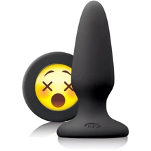 NS Novelties Mojis Plug #WTF Medium середня анальна пробка з емоджі, 8x3.7 см, чорний: Для кого унісекс