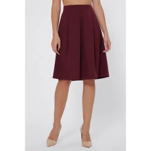 Юбка FashionUp YUB-1022B 42 бордовая клеш до середины бедра: Материал Полиэстер