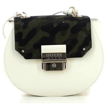 Женская сумка кросс боди Guess Maelle черно-белая (HWMAE1L7221-CAM): Пол Женский