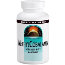 Source Naturals B12 Fast Melt 5 mg 60 Tabs Вітамін B12 метилкобаламін: Тип вітамін B