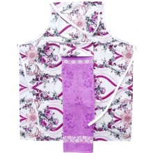 Набор для кухни IzziHome Flowers Фартук + Полотенце махровое 30x50 350 г/м2 Сиреневый (2200000607751): Вид Наборы