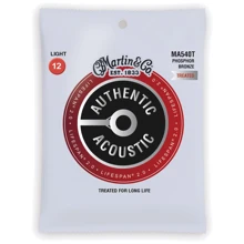 Струна для гитар Струны MARTIN MA540T Authentic Acoustic Lifespan 2.0 92/8 Phosphor Bronze Light (12-54): Тип Комплект струн