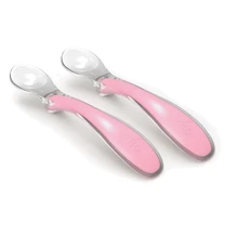 Набір силіконових ложечок для годування Nuvita Easy Eating 6м+2 шт. рожевий (NV8480COOLPINK): Матеріал силикон