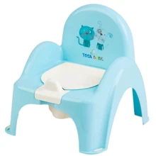 Горшок - стульчик Tega Baby Кот и Пес музыкальный голубой PO-063-101: Цвет голубой