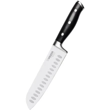 Ніж Santoku VINZER Classic line 17.8 см (50282): Лезо високовуглецева сталь