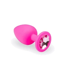 Анальний корок CRYSTAL Pink Silicone Pink Topaz, L: Для кого унісекс