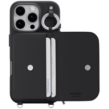 Чехол для iPhone Switcheasy Pouch M Wallet Phone Case with Stand Black (MPH66P264BK24) for iPhone 16 Pro: Цвет черный